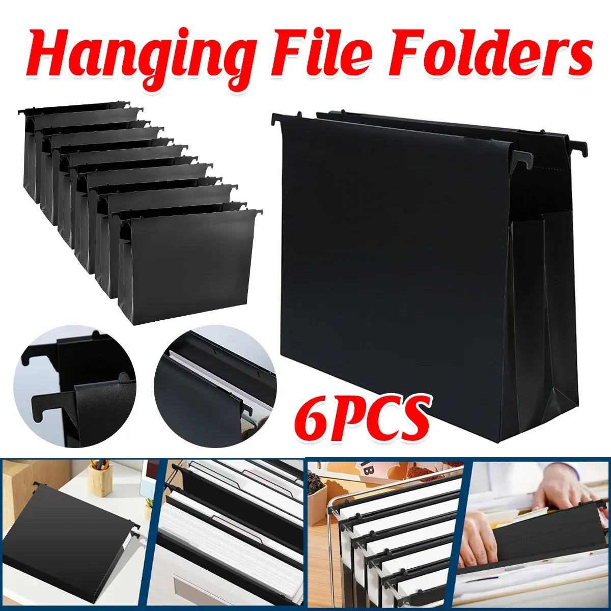 Waterproof Hanging File Folder Durable Tear Resistant for Document Storage
